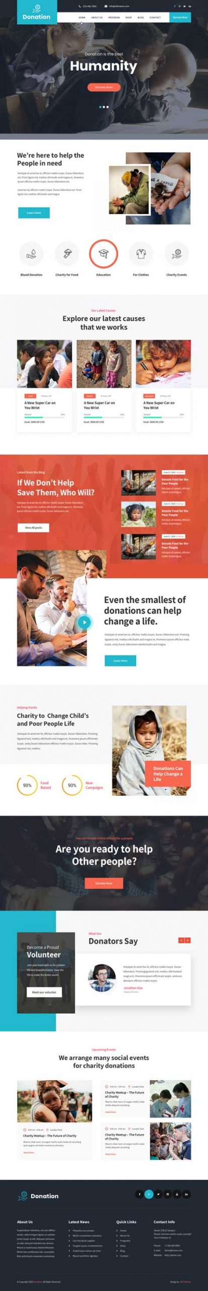 Donation WordPress theme new scaled