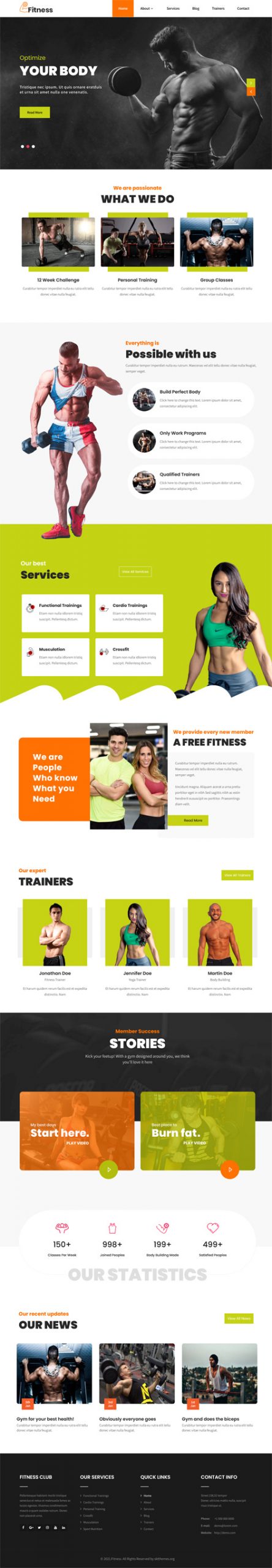 Fitness Gym WordPress theme scaled