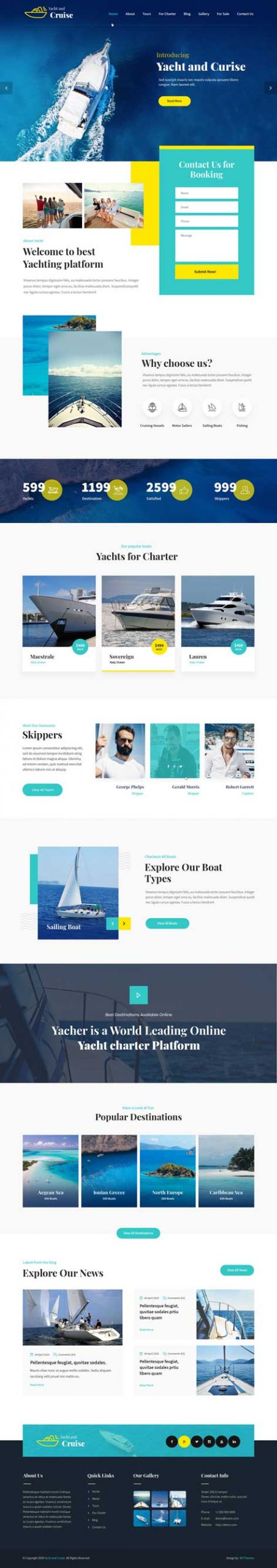 Yacht and Cruise WordPress theme scaled