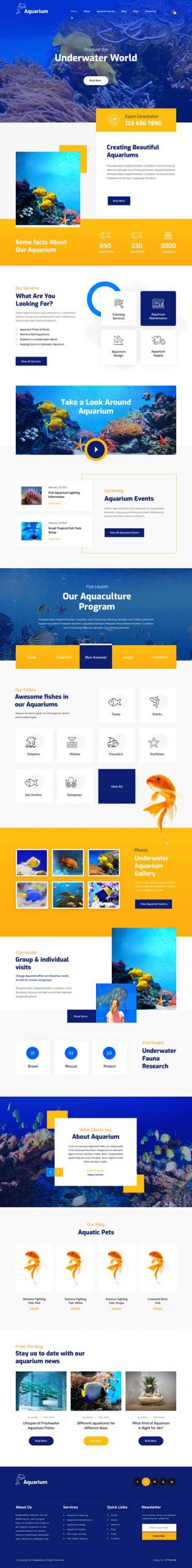 aquarium services wordpress theme scaled