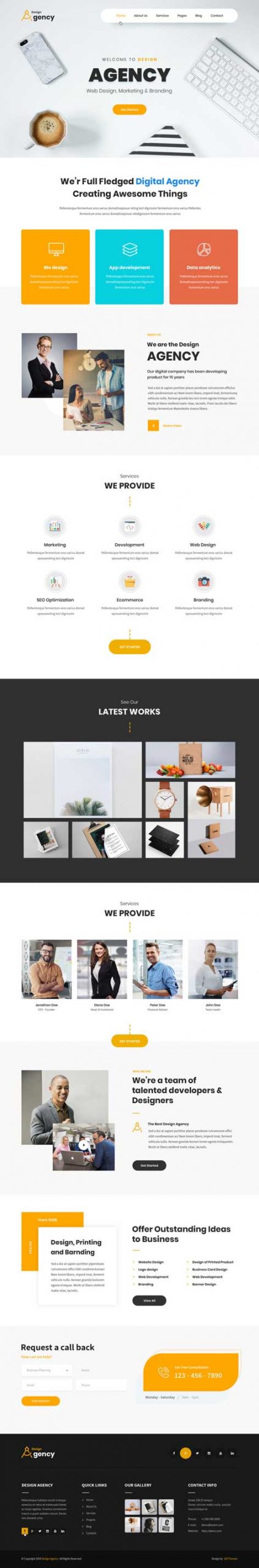 design agency wordpress theme scaled