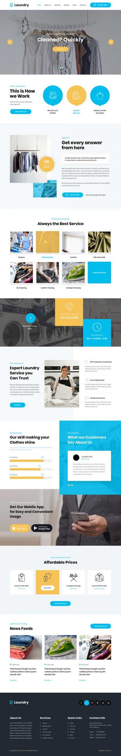 dry cleaning wordpress theme scaled