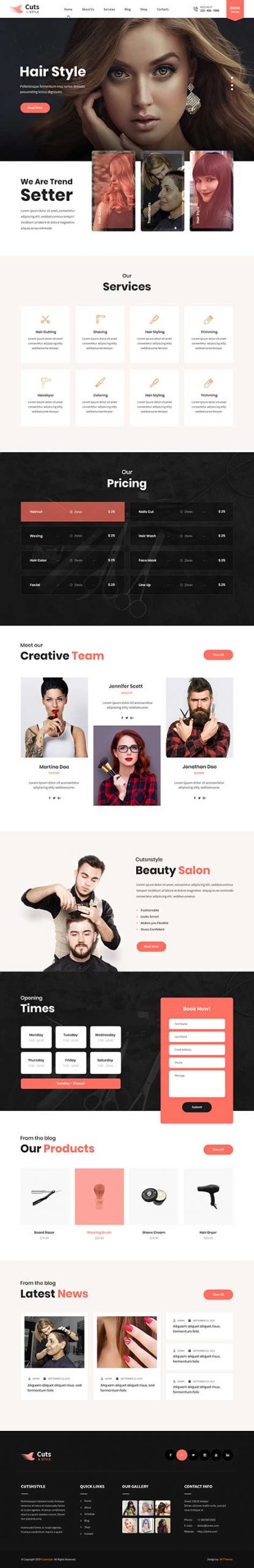 hair salon WordPress Theme scaled