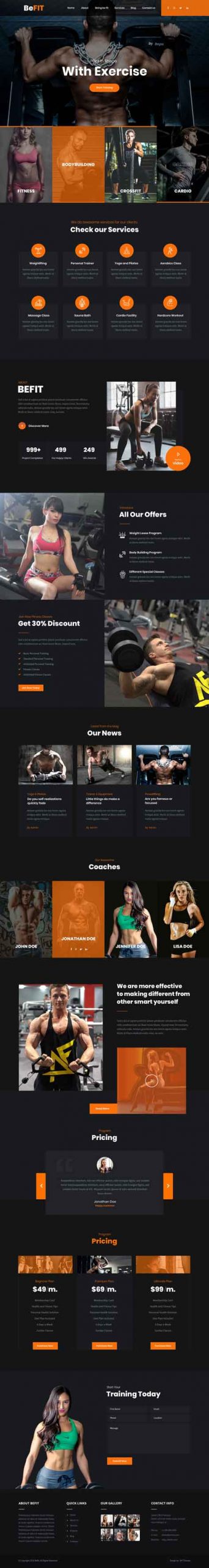 personal trainer WordPress theme scaled