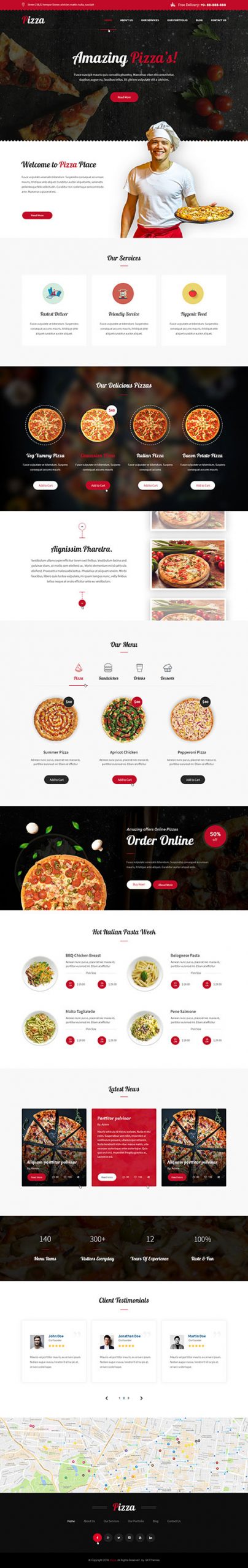 pizza ordering WordPress theme1 scaled