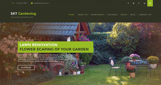gardening landscaping wordpress theme